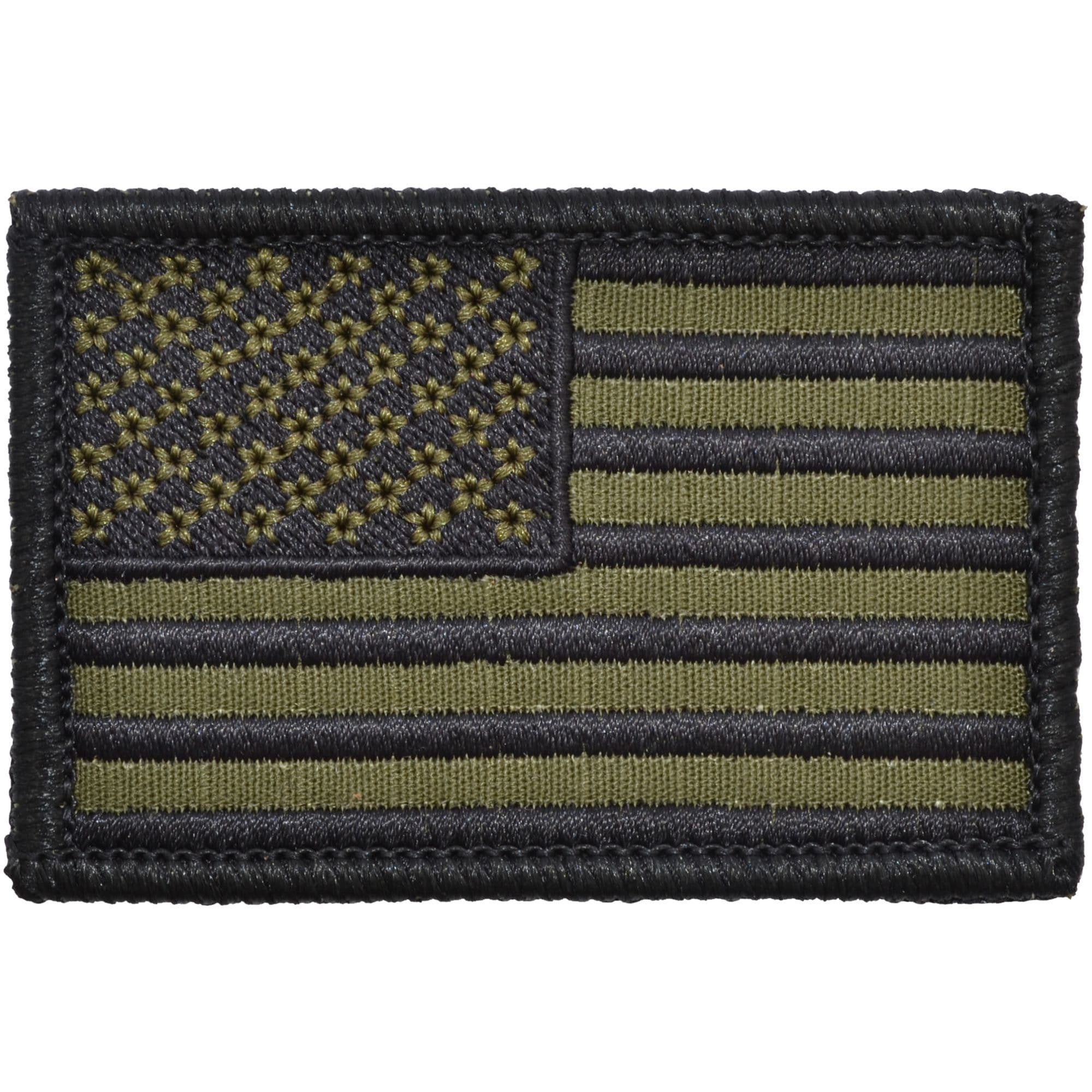 Olive Green Black United States US Flag Patch Fits For VELCRO® BRAND  Fastener