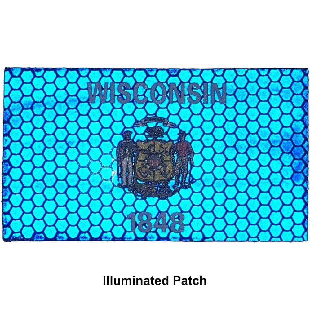 Tactical Gear Junkie Patches Reflective Wisconsin State Flag - 2x3.5 Patch