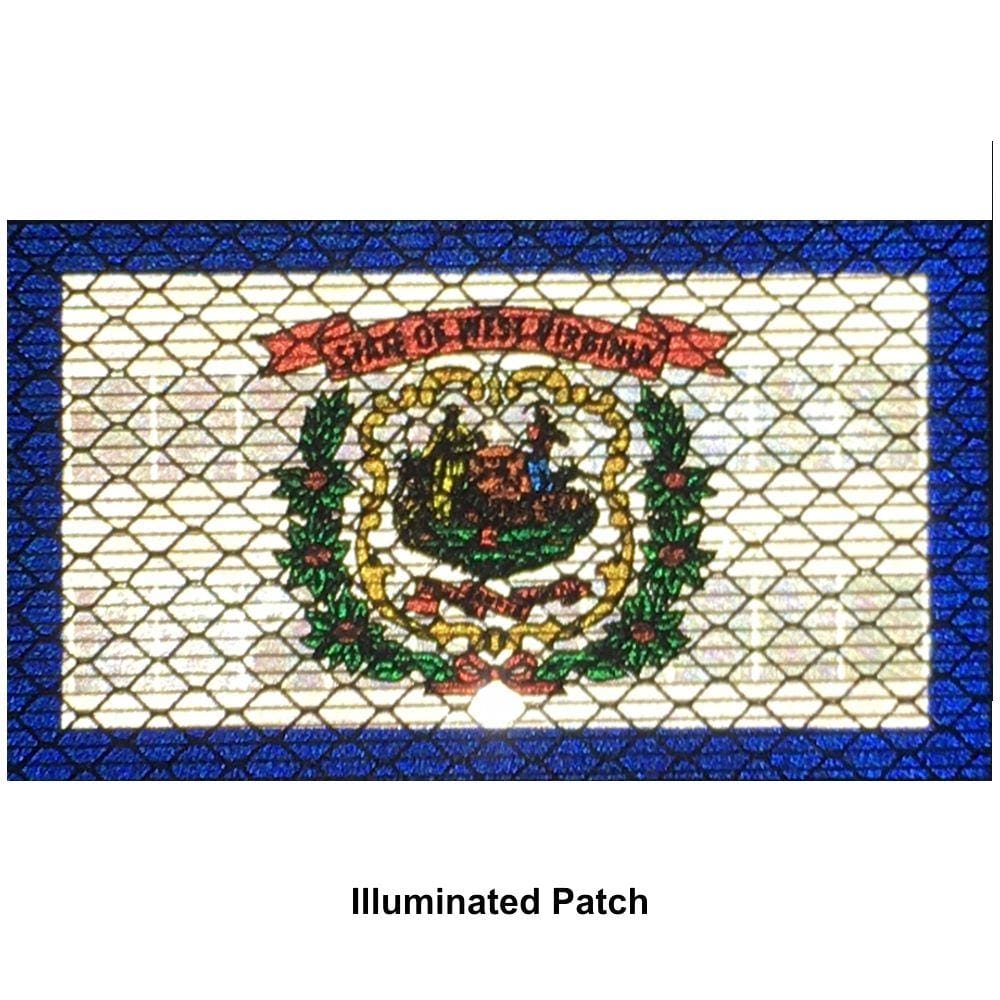 Tactical Gear Junkie Patches Reflective West Virginia State Flag - 2x3.5 Patch