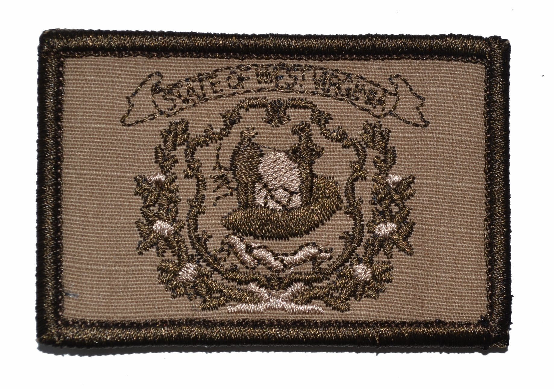 Tactical Gear Junkie Patches Coyote Brown West Virginia State Flag - 2x3 Patch