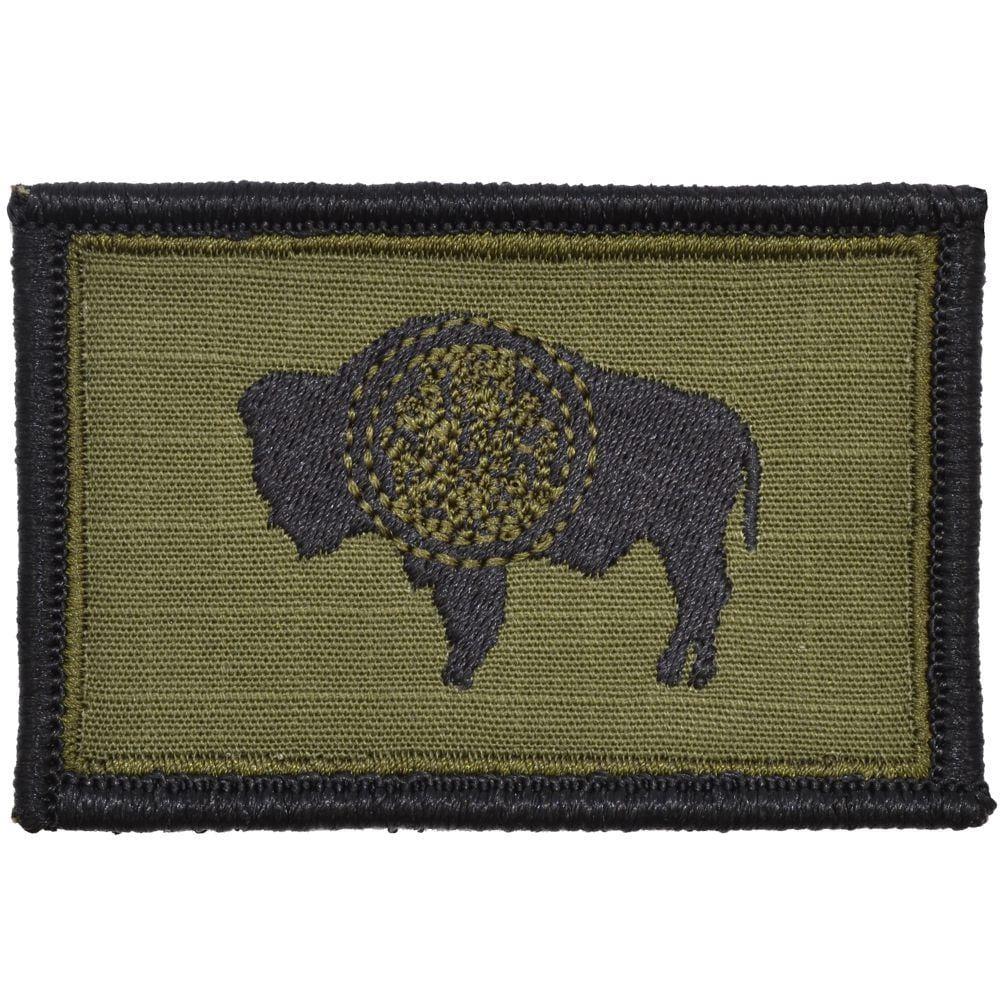 Tactical Gear Junkie Patches Olive Drab Wyoming State Flag - 2x3 Patch