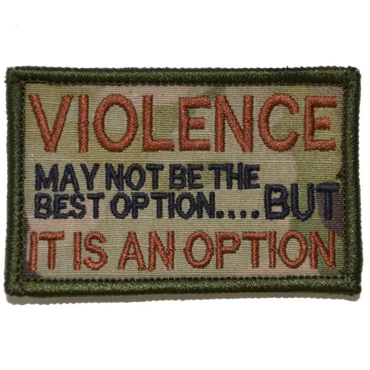 Tactical Gear Junkie Patches MultiCam VIOLENCE, may not be the best option but, IT IS AN OPTION - 2x3 Patch
