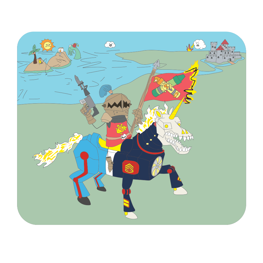 Tactical Gear Junkie Stickers Sketch's World © Mechapony - 3.5x3 inch Sticker
