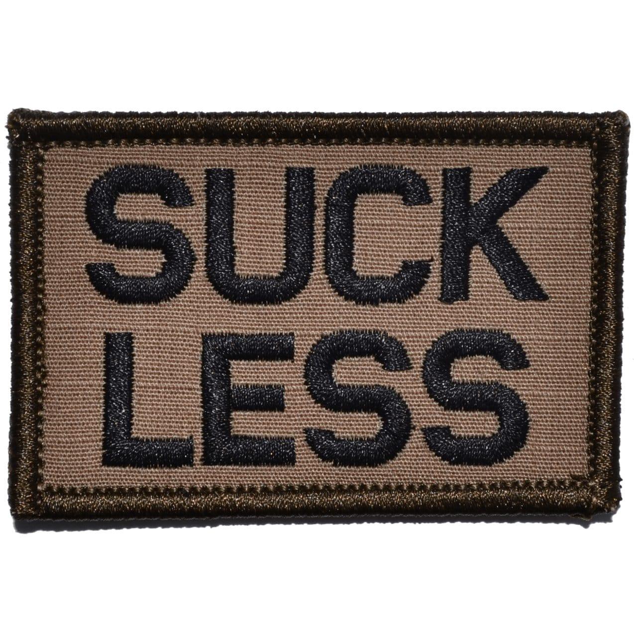 Tactical Gear Junkie Patches Coyote Brown w/ Black Suck Less - 2x3 Patch