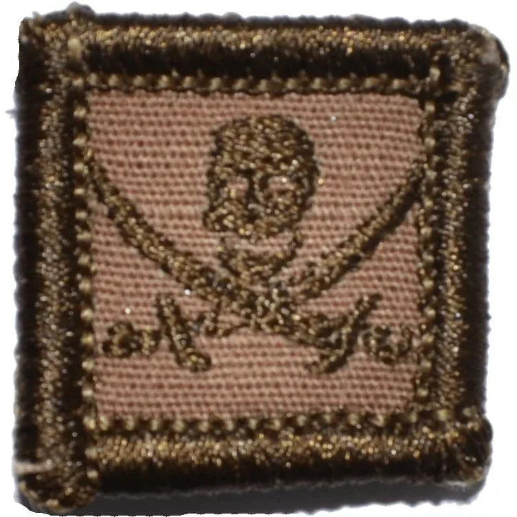 Tactical Gear Junkie Patches Coyote Brown Pirate Jolly Roger - 1x1 Patch