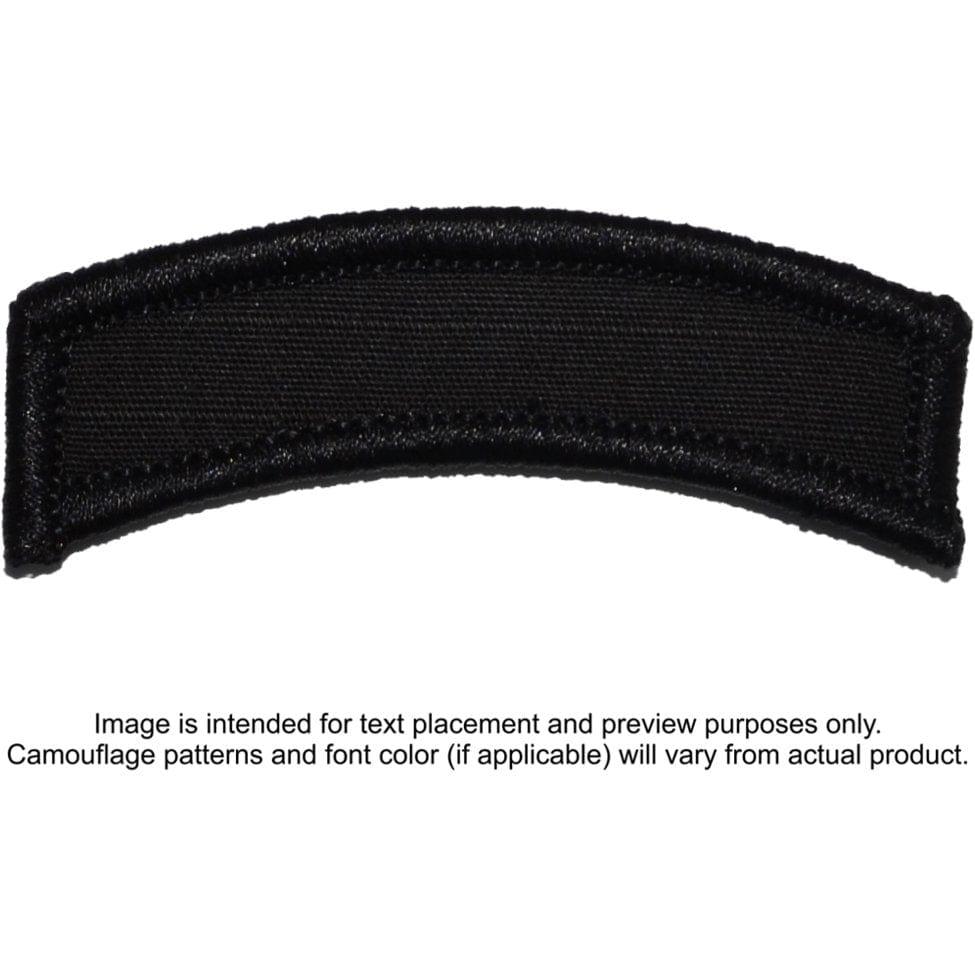 Tactical Gear Junkie Patches Black Custom Text Patch - LARGE Tab