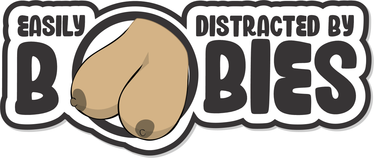 Tactical Gear Junkie Stickers Caramel Easily Distracted By Boobies - 4 inch Sticker
