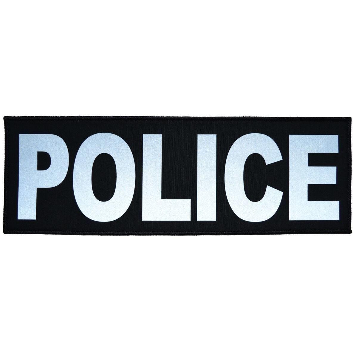 Police Reflective - 4x12 Patch Black | Tactical Gear Junkie
