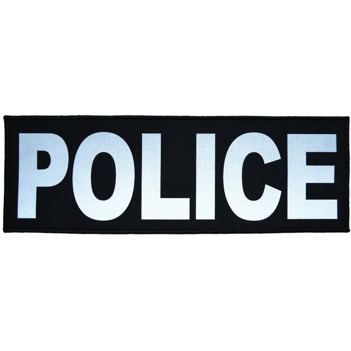 Tactical Gear Junkie Patches Black POLICE Reflective - 4x12 Patch