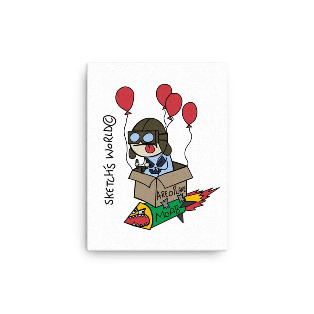 Tactical Gear Junkie 12″×16″ Sketch's World © Officially Licensed - Air Force MOAB Canvas Print