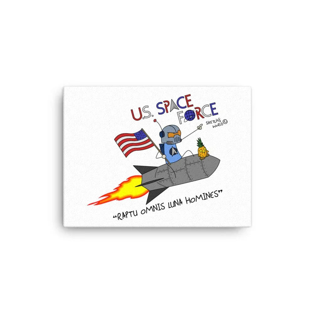 Tactical Gear Junkie 12″×16″ Sketch's World © Officially Licensed - US Space Force Canvas Print