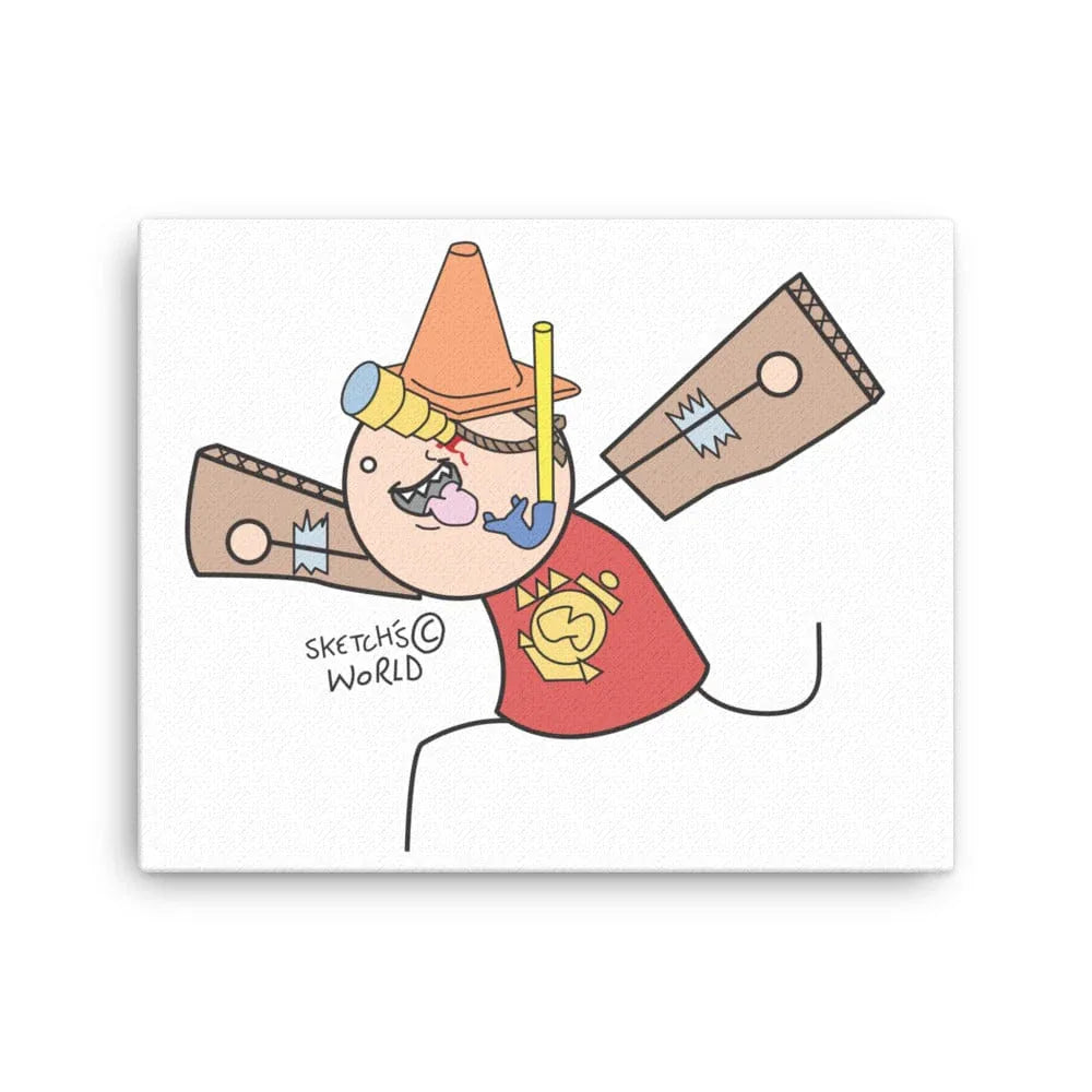 Tactical Gear Junkie 16″×20″ Sketch's World © Officially Licensed - Flying Marine Canvas Print