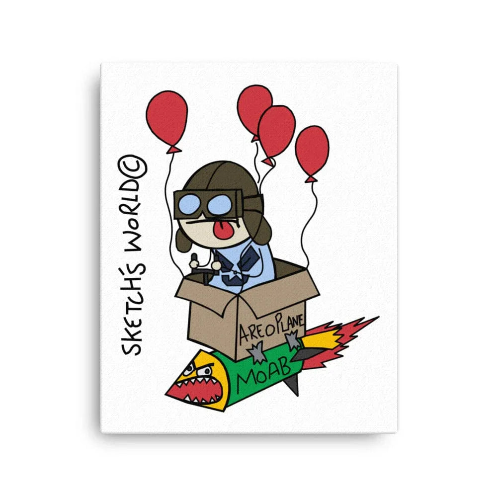 Tactical Gear Junkie 16″×20″ Sketch's World © Officially Licensed - Air Force MOAB Canvas Print
