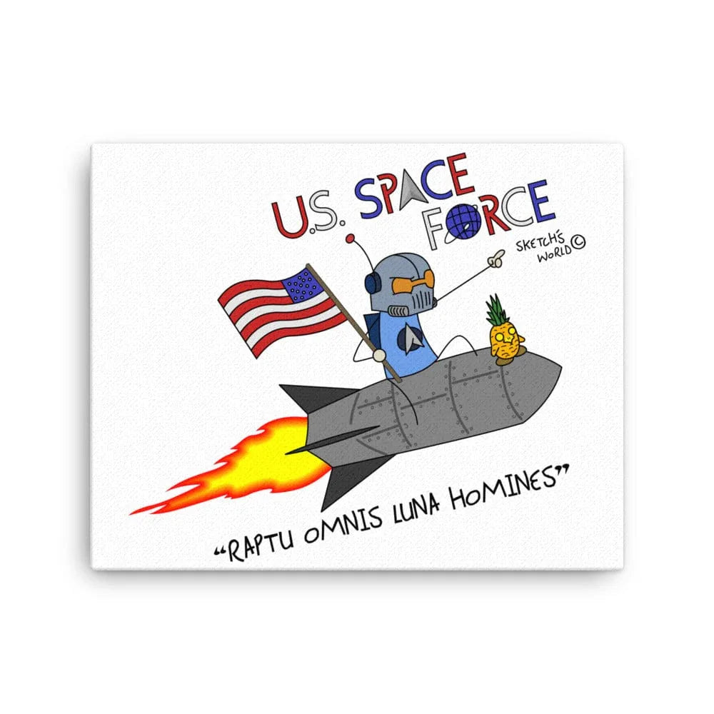 Tactical Gear Junkie 16″×20″ Sketch's World © Officially Licensed - US Space Force Canvas Print