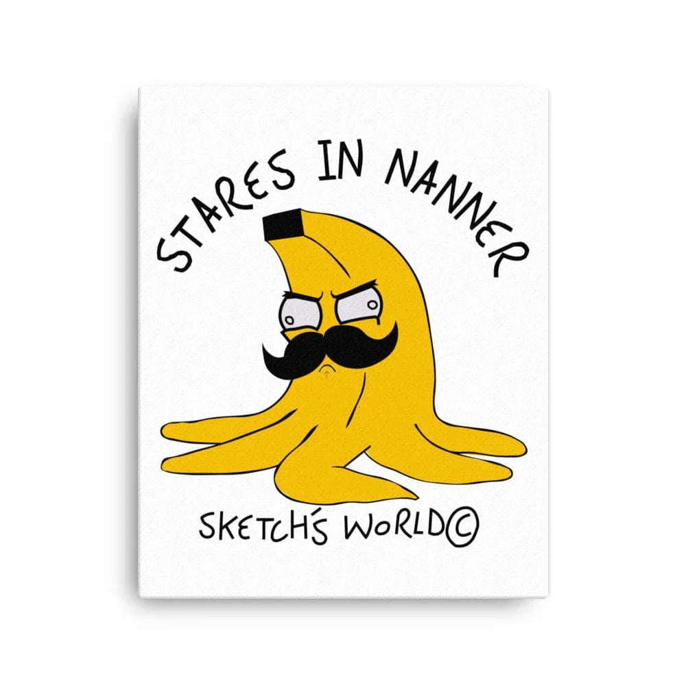 Tactical Gear Junkie 16″×20″ Sketch's World © Officially Licensed - Stares in Nanners Canvas Print
