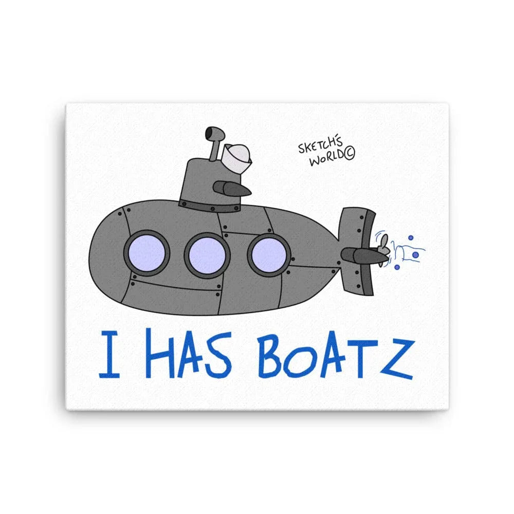 Tactical Gear Junkie 16″×20″ Sketch's World © Officially Licensed - Navy Submarine Canvas Print