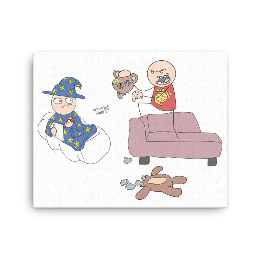 Tactical Gear Junkie 16″×20″ Sketch's World © Officially Licensed - Wizard Canvas Print