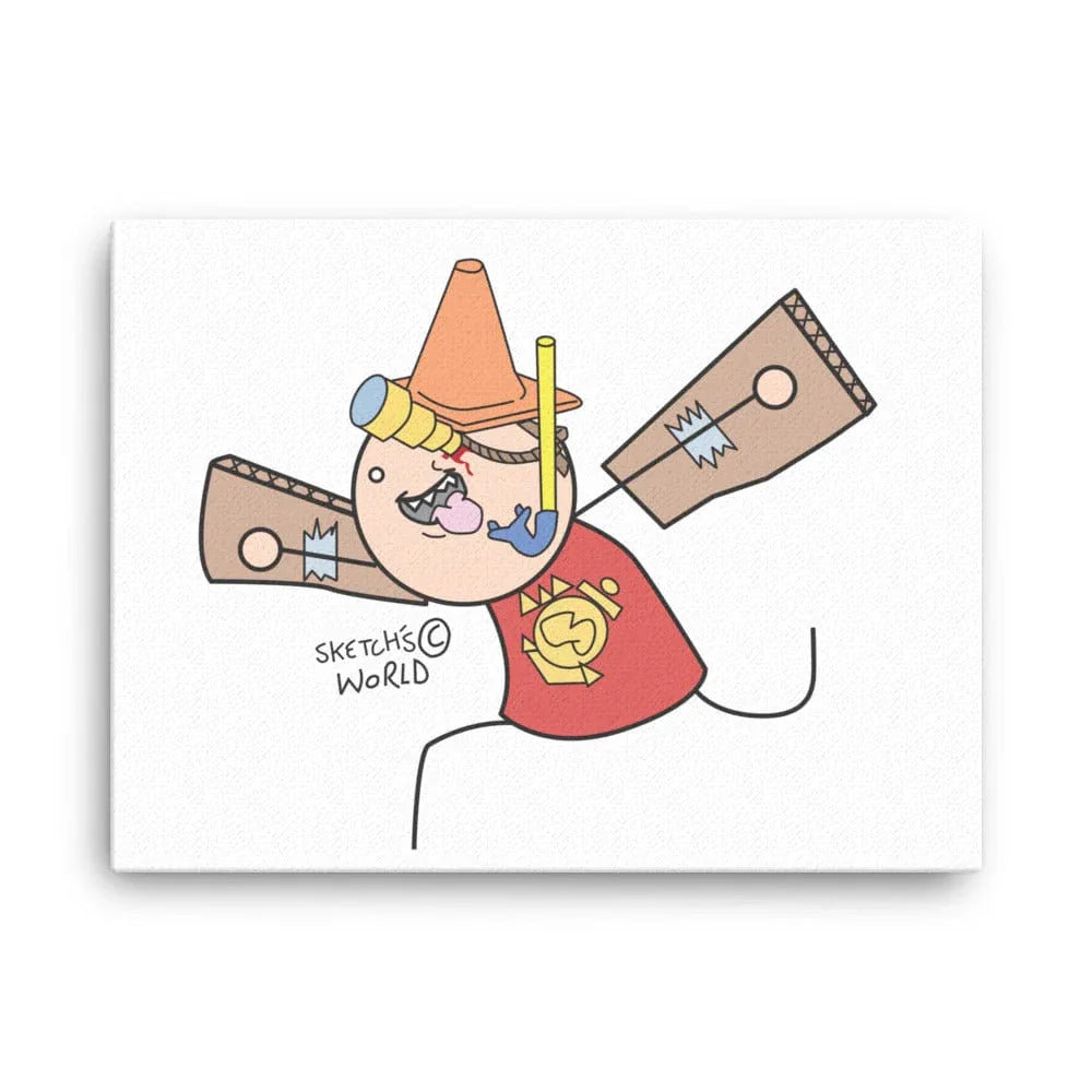 Tactical Gear Junkie 18″×24″ Sketch's World © Officially Licensed - Flying Marine Canvas Print