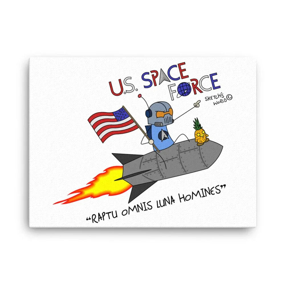 Tactical Gear Junkie 18″×24″ Sketch's World © Officially Licensed - US Space Force Canvas Print