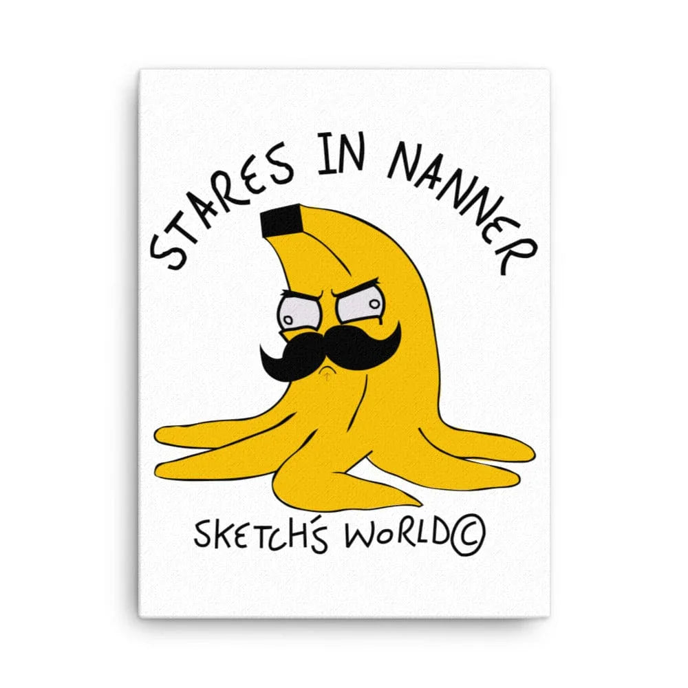 Tactical Gear Junkie 18″×24″ Sketch's World © Officially Licensed - Stares in Nanners Canvas Print