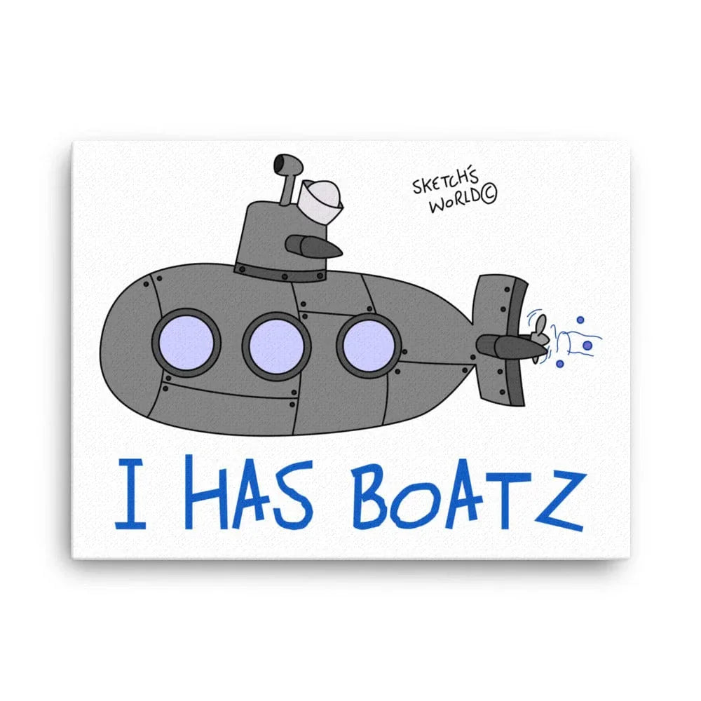 Tactical Gear Junkie 18″×24″ Sketch's World © Officially Licensed - Navy Submarine Canvas Print