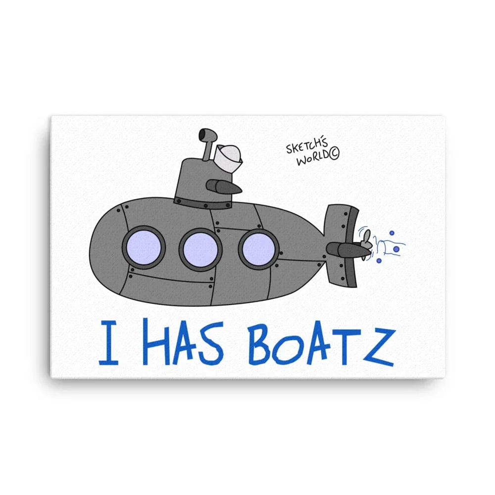 Tactical Gear Junkie 24″×36″ Sketch's World © Officially Licensed - Navy Submarine Canvas Print