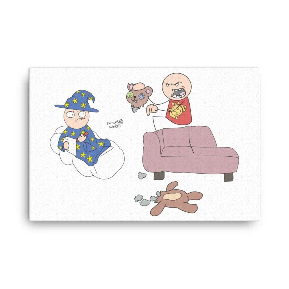 Tactical Gear Junkie 24″×36″ Sketch's World © Officially Licensed - Wizard Canvas Print