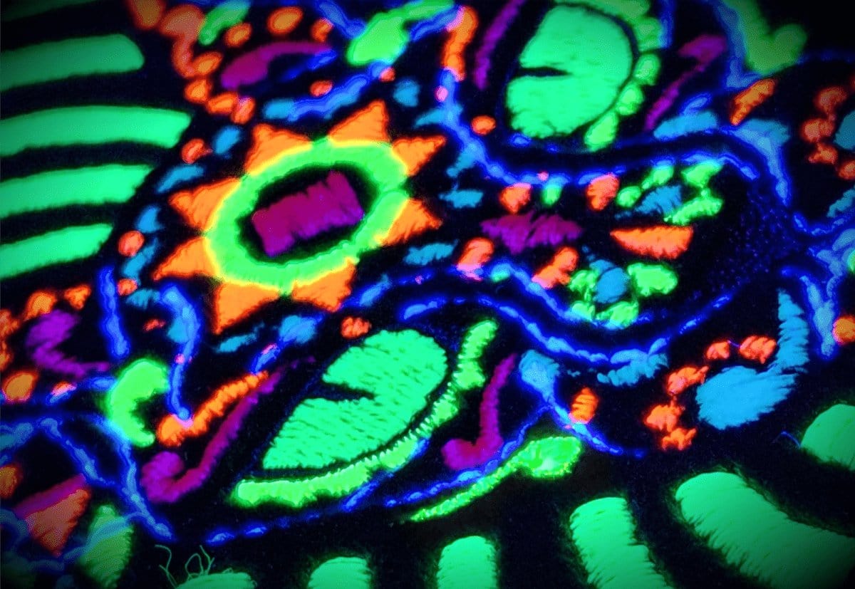 Tactical Gear Junkie Patches Blacklight Cat Patch Amp Up Your Wardrobe with an Trippy, Eye-Catching Fluorescent Thread Magic