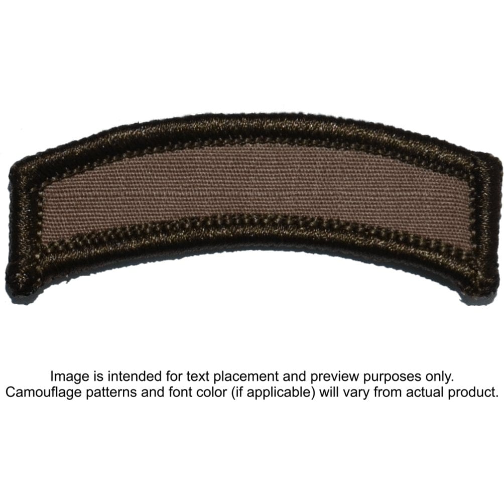 Tactical Gear Junkie Patches Coyote Brown Custom Text Patch - LARGE Tab