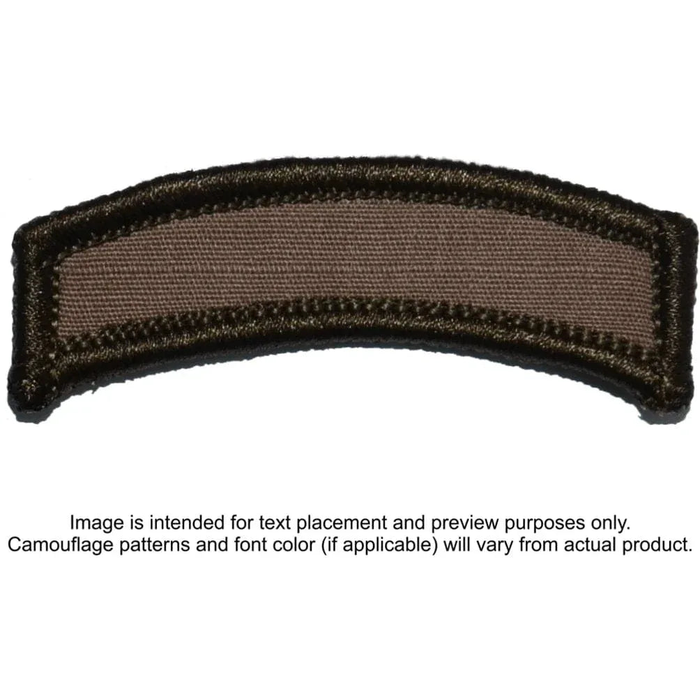Tactical Gear Junkie Patches Coyote Brown Custom Text Patch - LARGE Tab