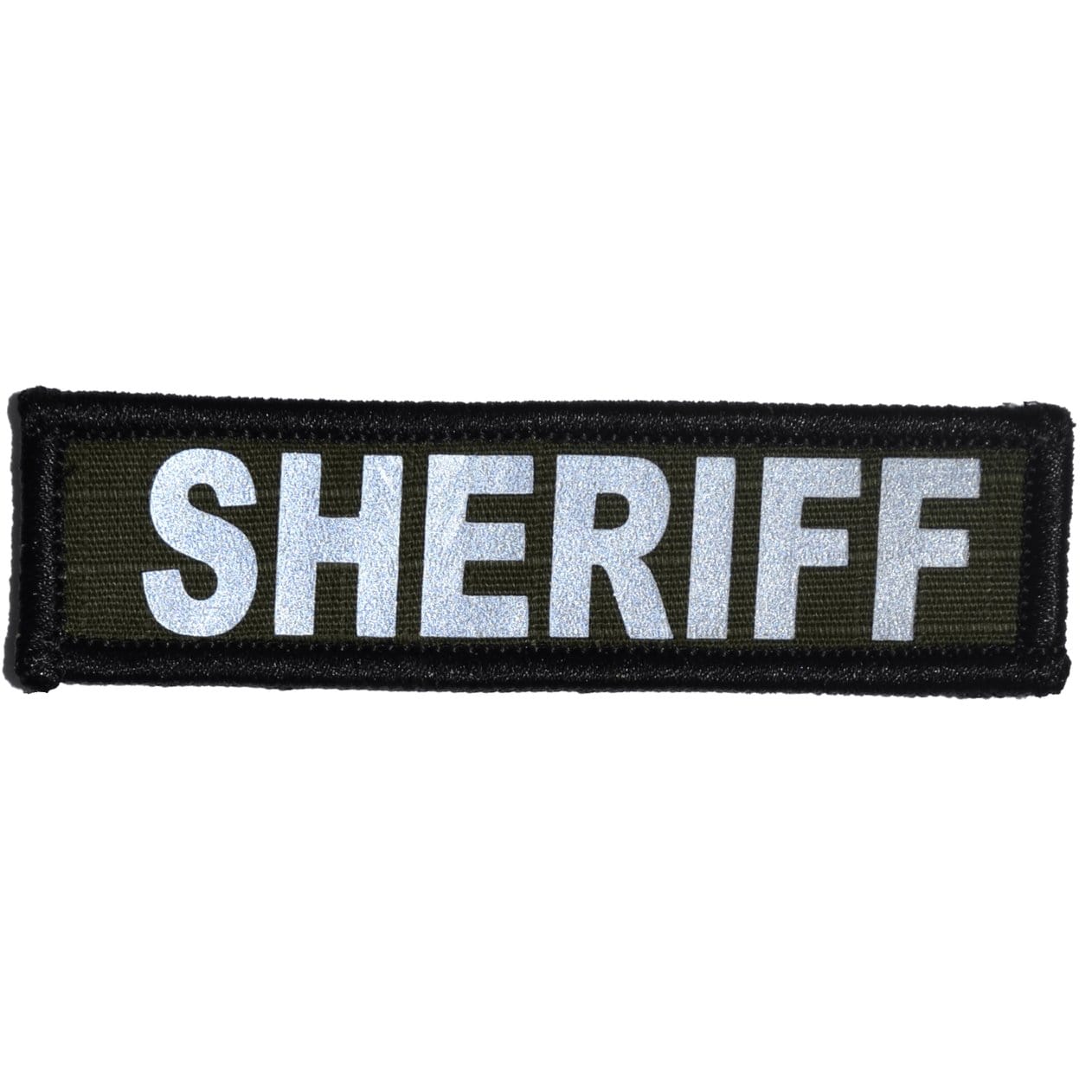Tactical Gear Junkie Patches Olive Drab Sheriff Reflective - 1x3.75 Patch