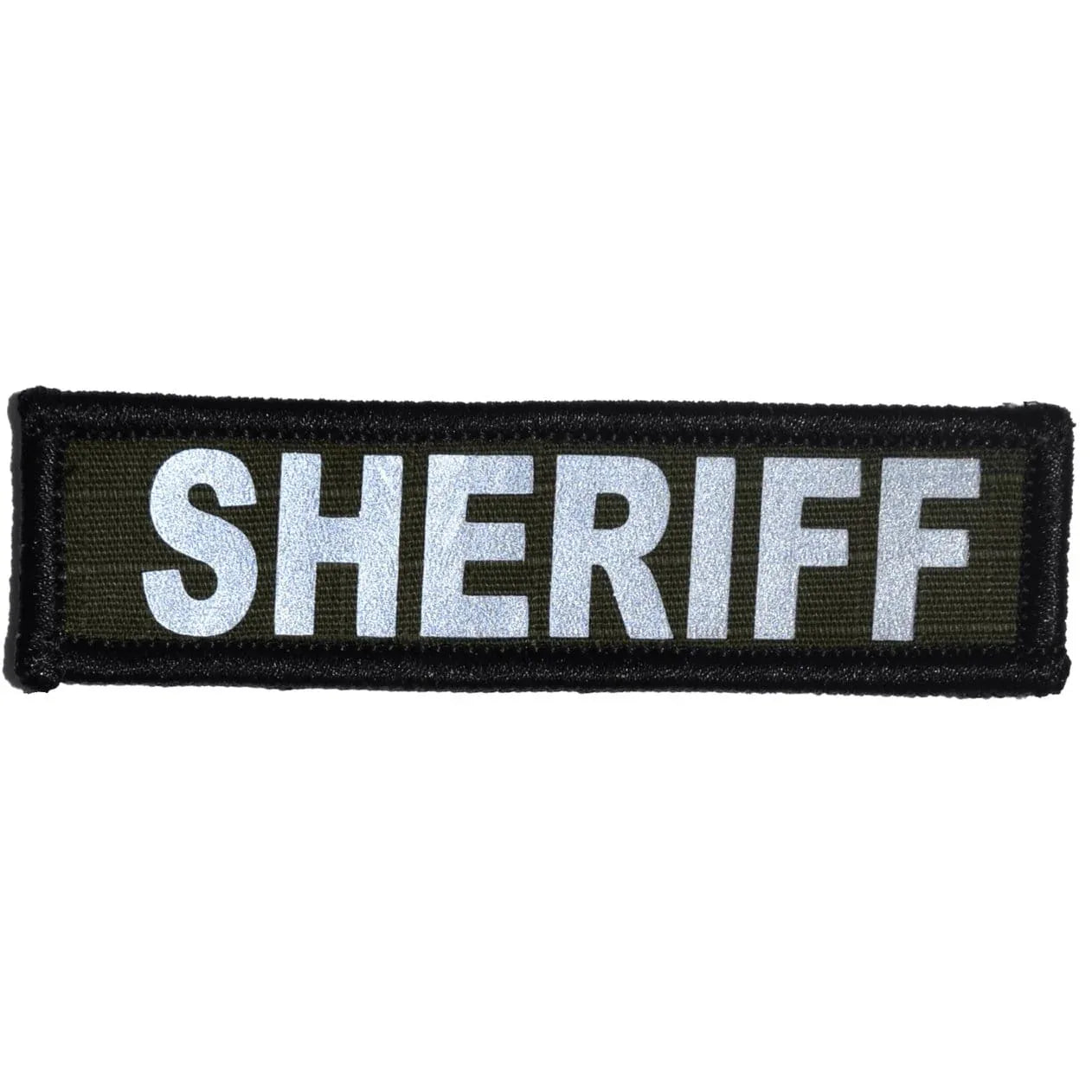 Tactical Gear Junkie Patches Olive Drab Sheriff Reflective - 1x3.75 Patch