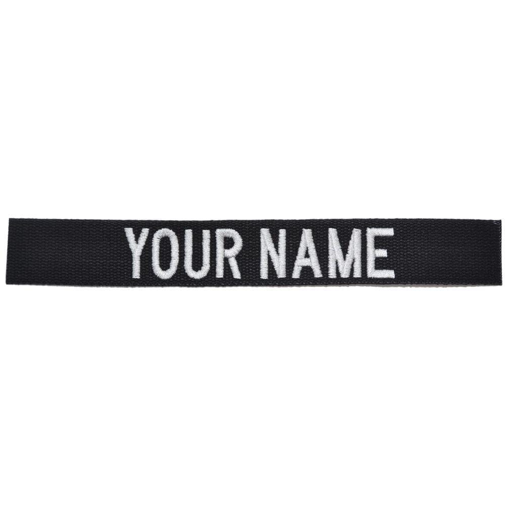 Tactical Gear Junkie Name Tapes Nylon/Cotton Webbing Custom Name Tape - Black