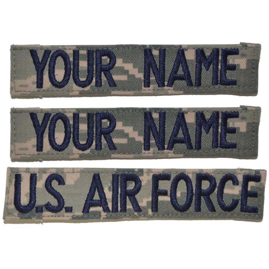 Tactical Gear Junkie Name Tapes 3 Piece Custom Name Tape Set w/ Hook Fastener Backing - ABU