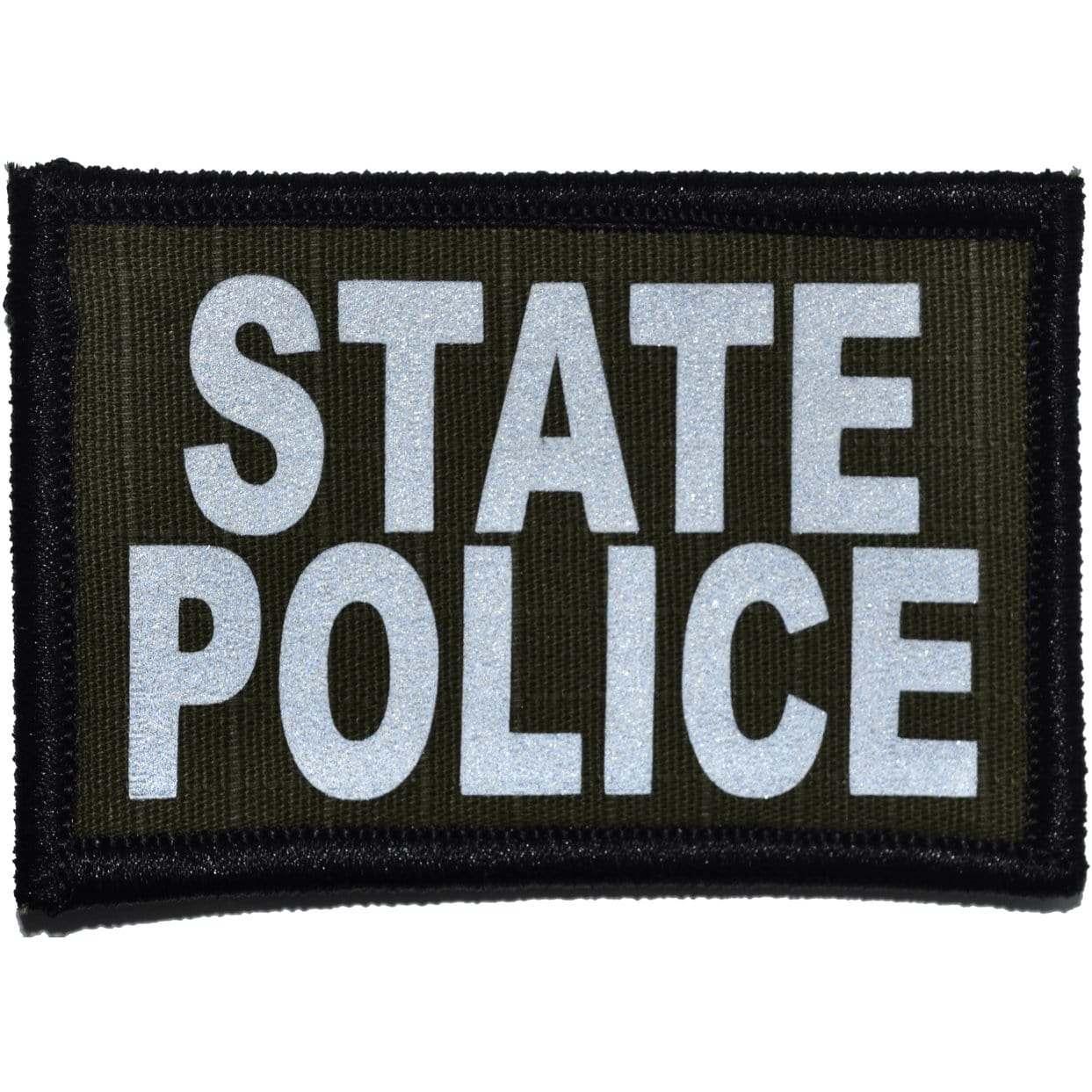 Tactical Gear Junkie Patches Olive Drab State Police Reflective - 2x3 Patch