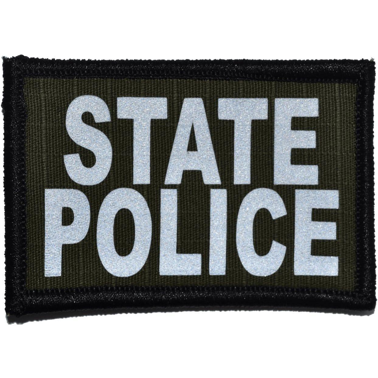 Tactical Gear Junkie Patches Olive Drab State Police Reflective - 2x3 Patch