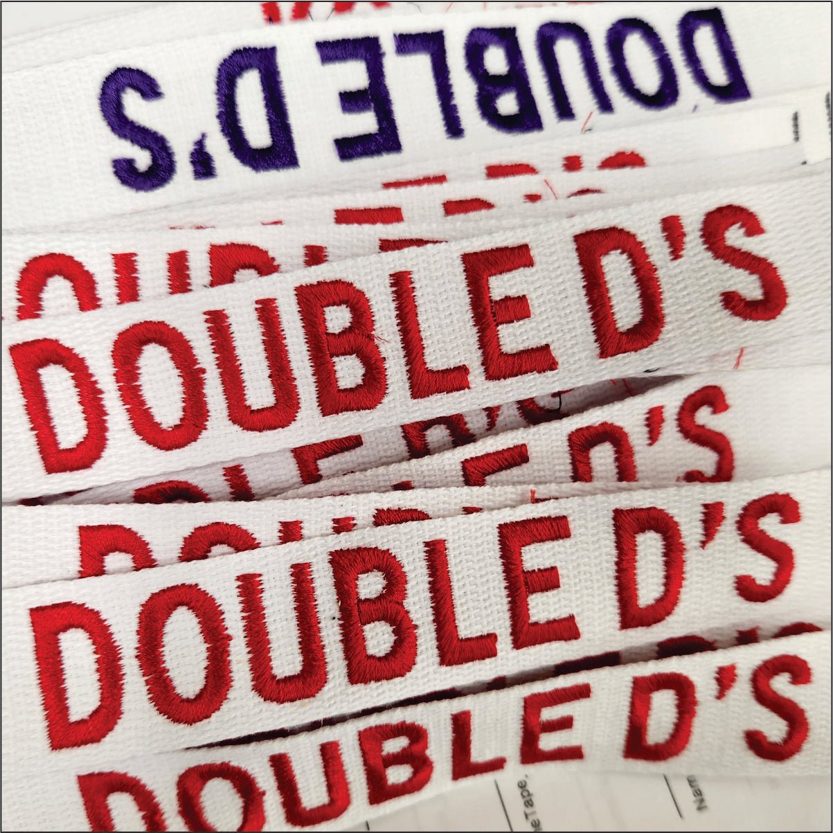 Nylon/Cotton Webbing Custom Name Tape - White