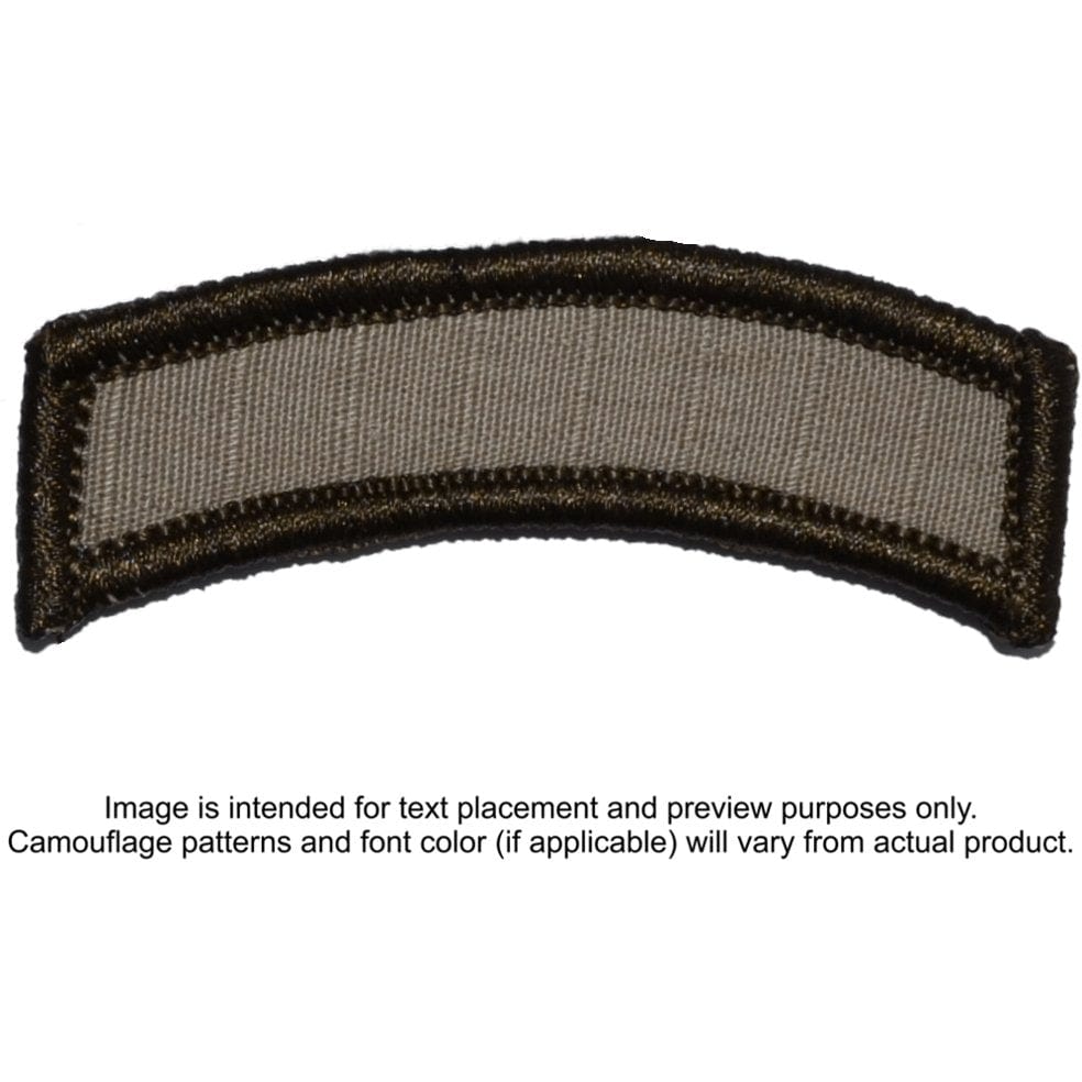 Tactical Gear Junkie Patches Desert Sand Custom Text Patch - LARGE Tab