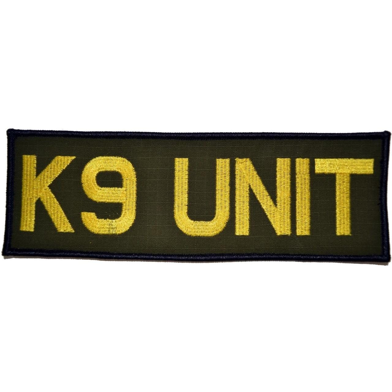 Tactical Gear Junkie Patches Olive Drab w/ Yellow K9 Unit - 3x9 Patch