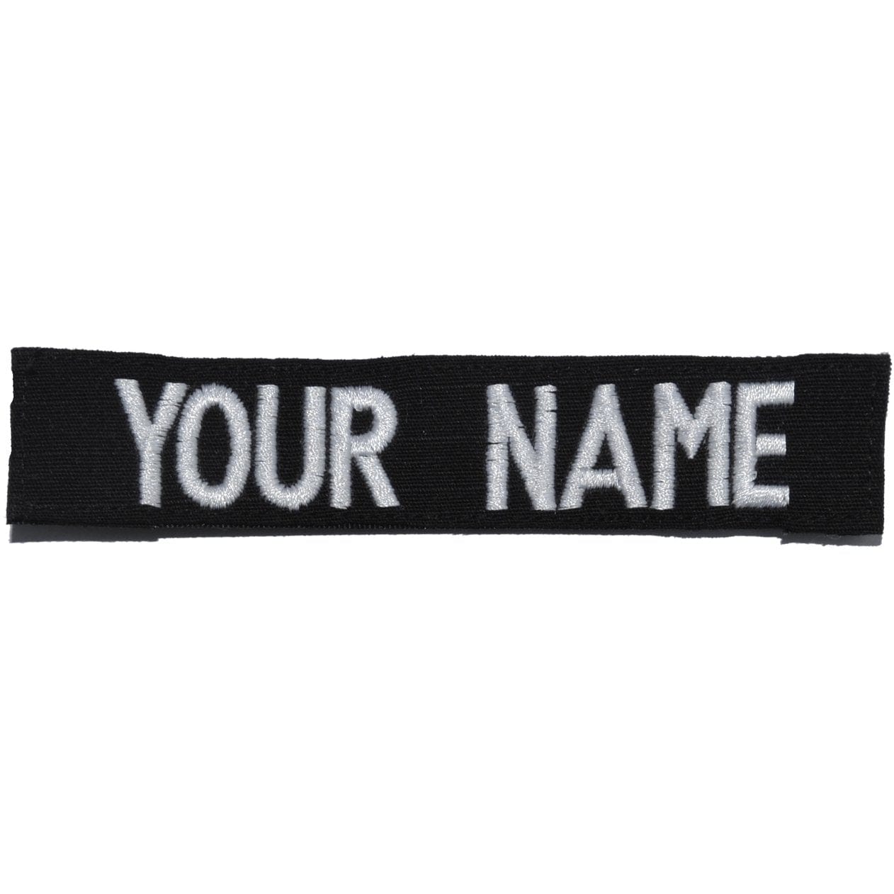 Name Patch Custom Embroidered Tape Iron On, Sew On, VELCRO ® Brand  Fastening Black Name Tags for Clothing 