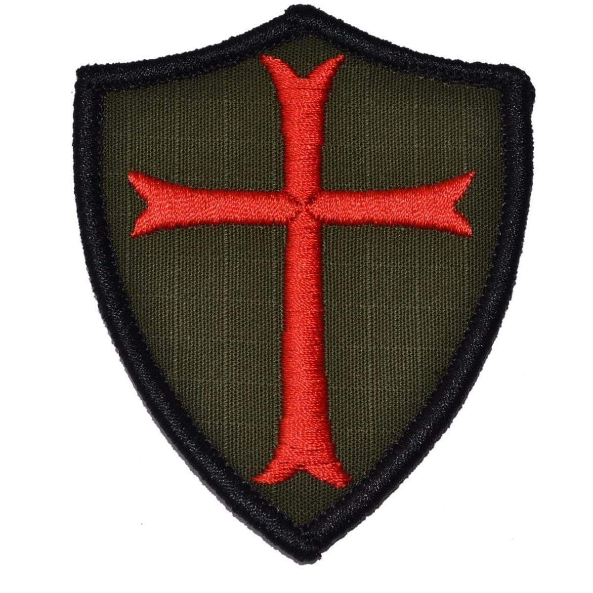 Tactical Gear Junkie Patches Olive Drab Knights Templar - 2.5x3 Shield Patch