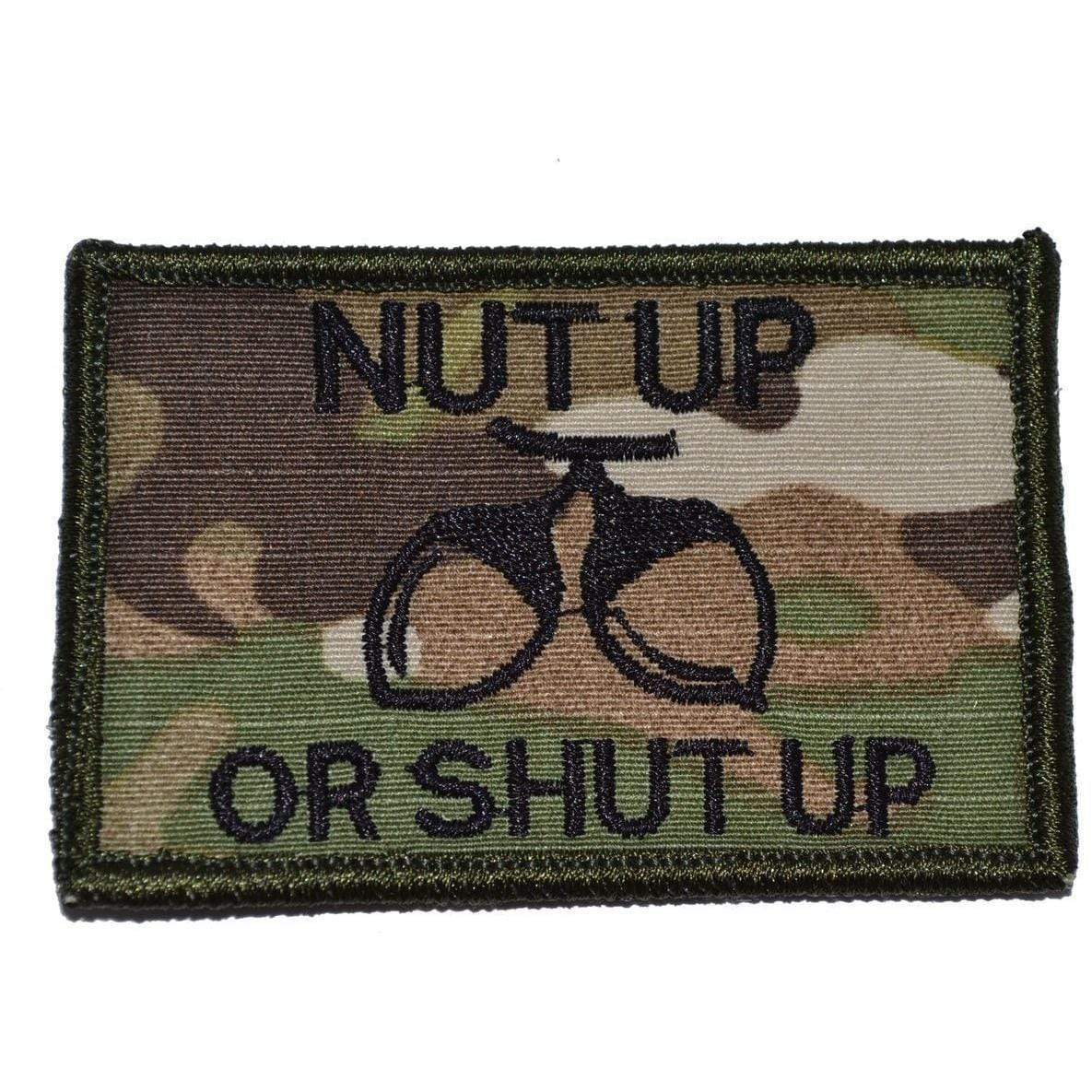 Tactical Gear Junkie Patches MultiCam Nut Up or Shut Up - 2x3 Patch