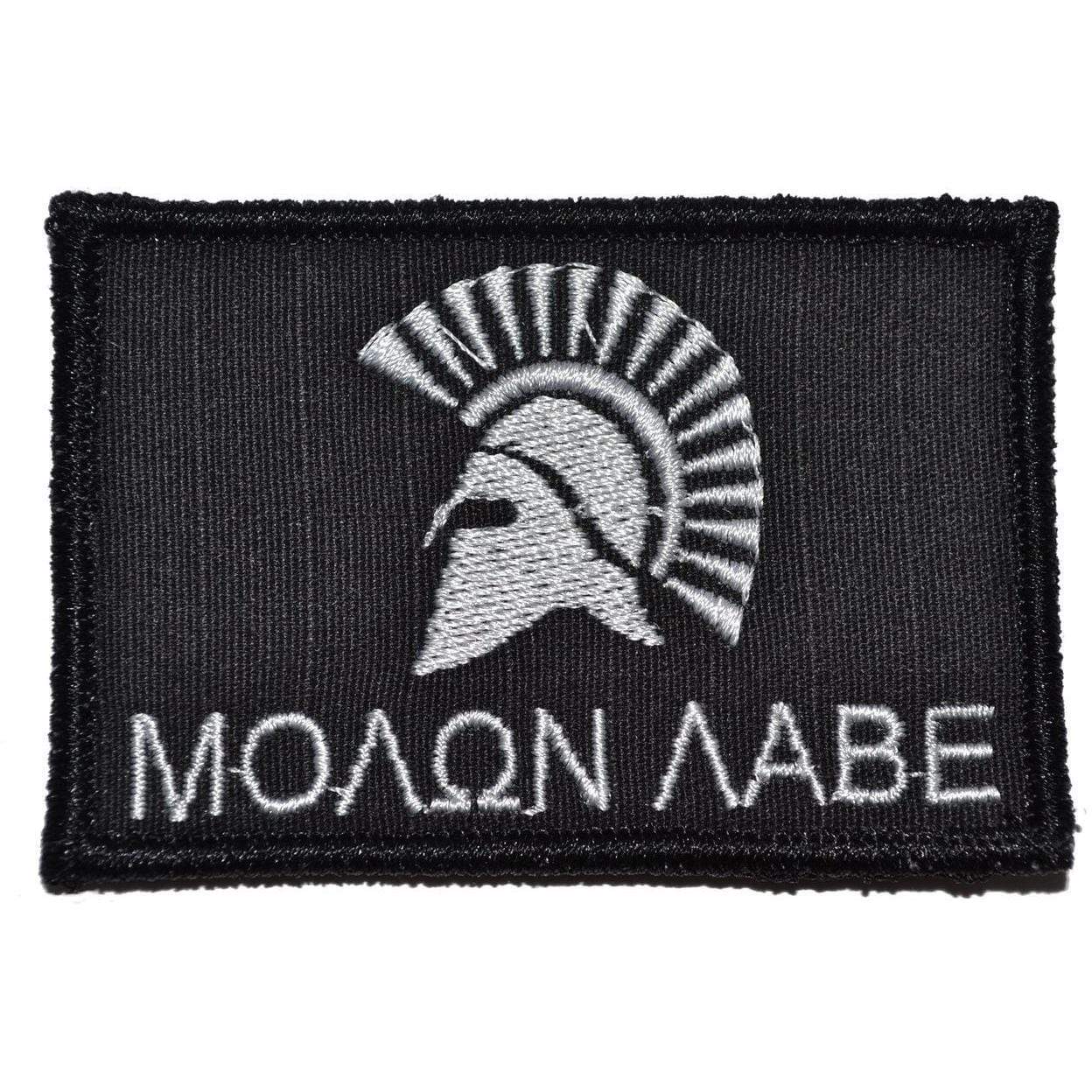 Tactical Gear Junkie Patches Black Molon Labe Spartan Head - 2x3 Patch