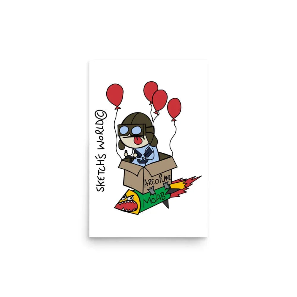 Tactical Gear Junkie 12″×18″ Sketch's World © Officially Licensed - Air Force MOAB Poster