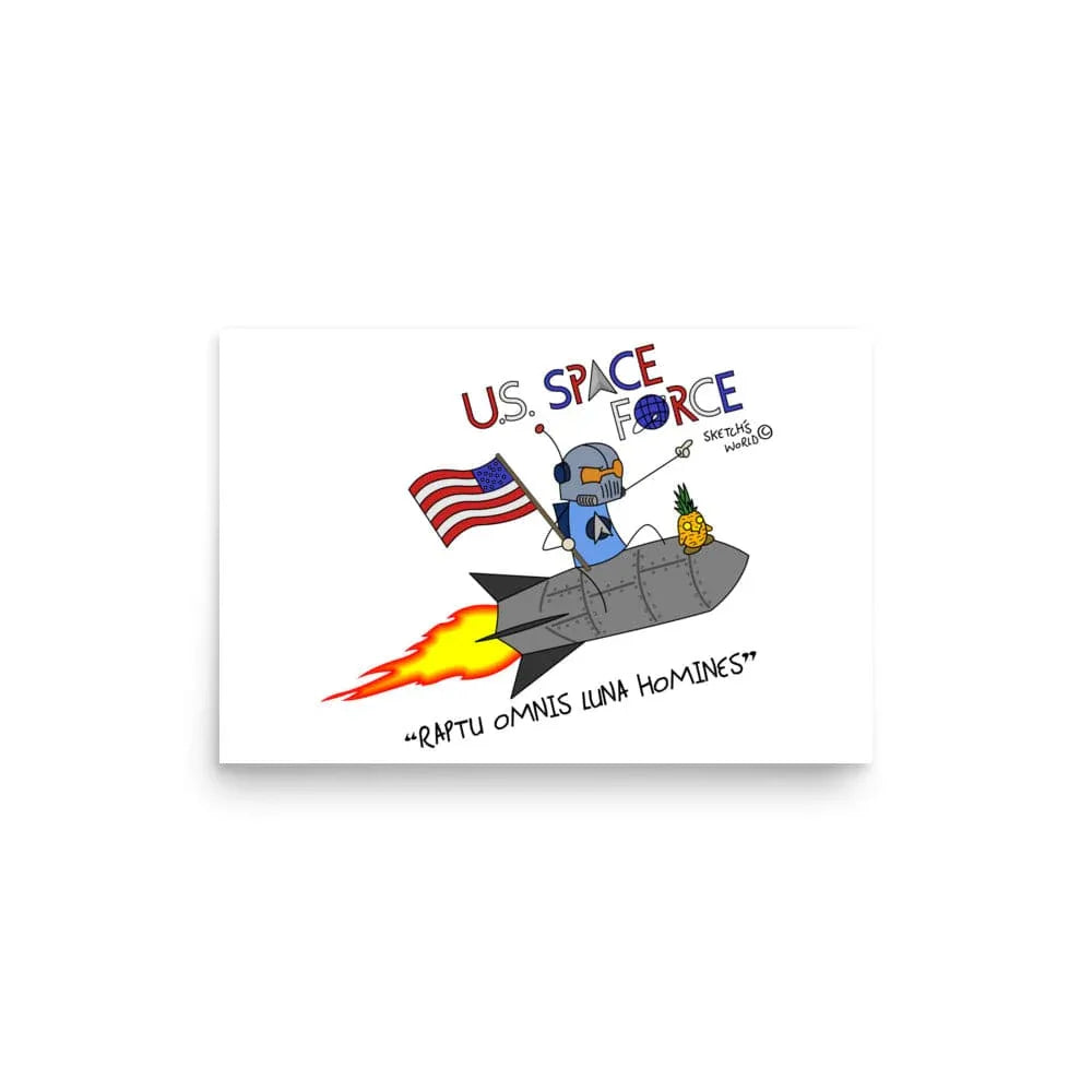 Tactical Gear Junkie 12″×18″ Sketch's World © Officially Licensed - US Space Force Poster