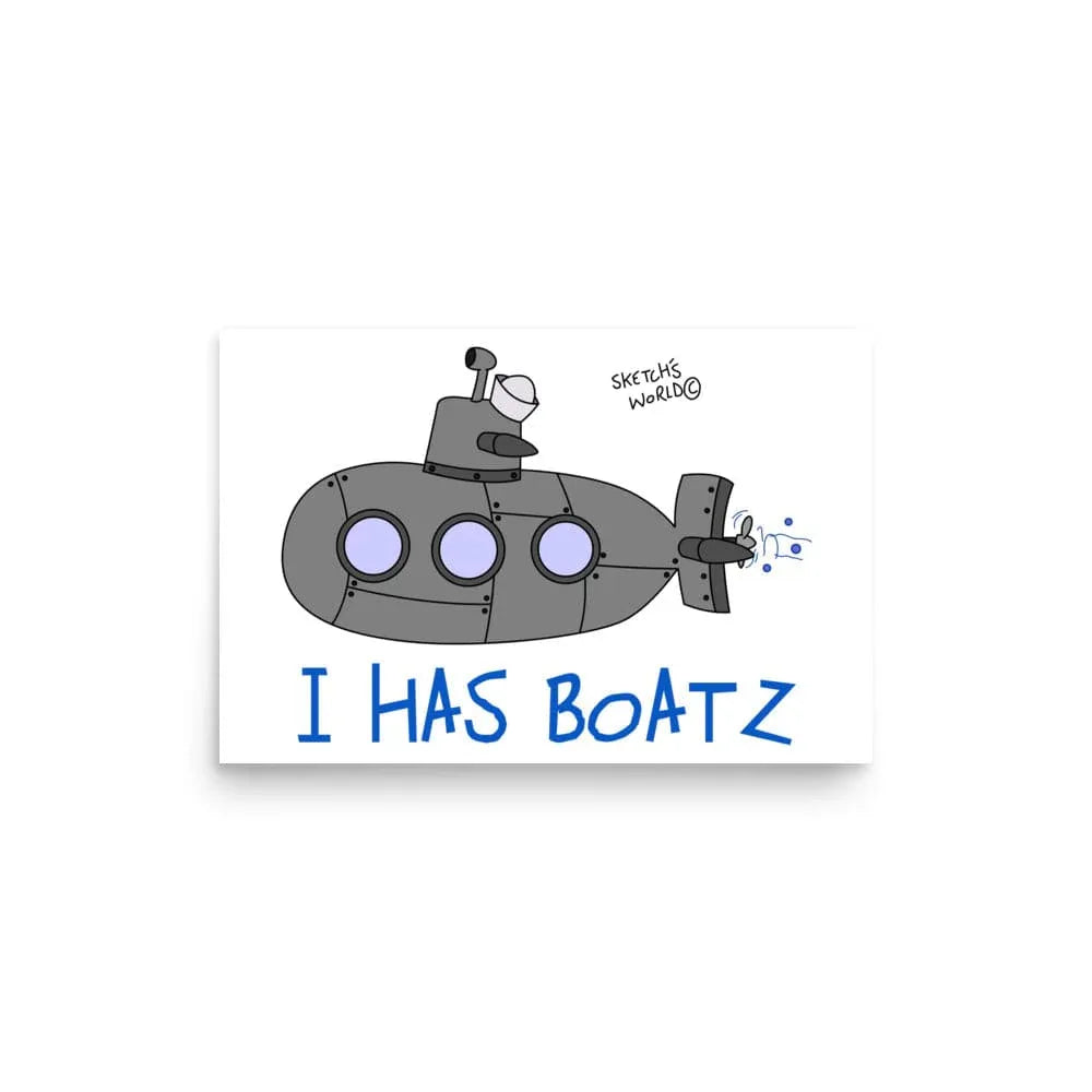Tactical Gear Junkie 12″×18″ Sketch's World © Officially Licensed - Navy Submarine Poster