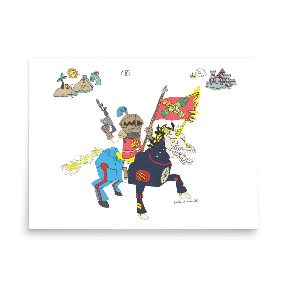 Tactical Gear Junkie 18″×24″ Sketch's World © Officially Licensed - Mechapony Poster