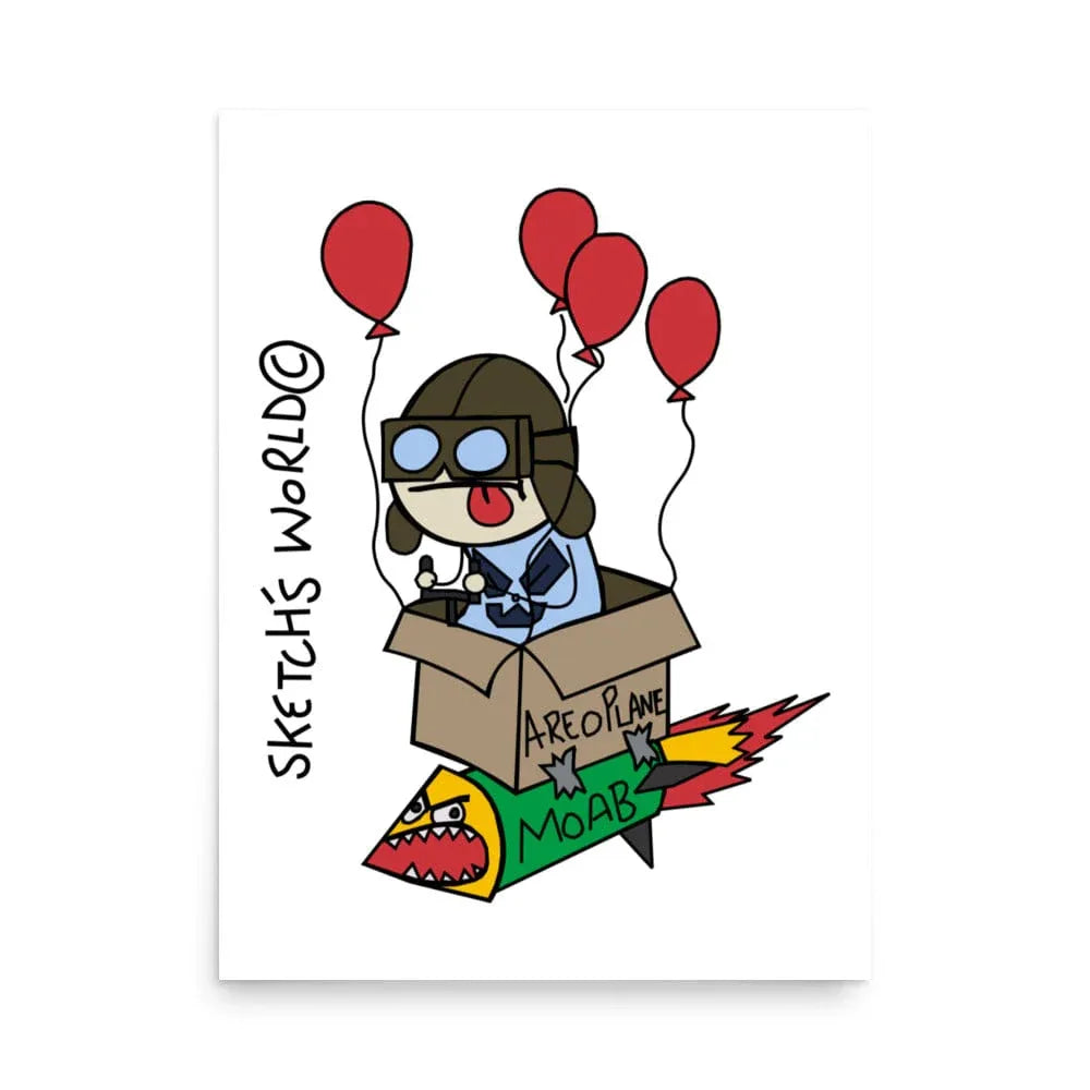 Tactical Gear Junkie 18″×24″ Sketch's World © Officially Licensed - Air Force MOAB Poster