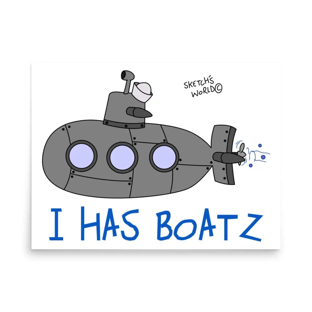 Tactical Gear Junkie 18″×24″ Sketch's World © Officially Licensed - Navy Submarine Poster