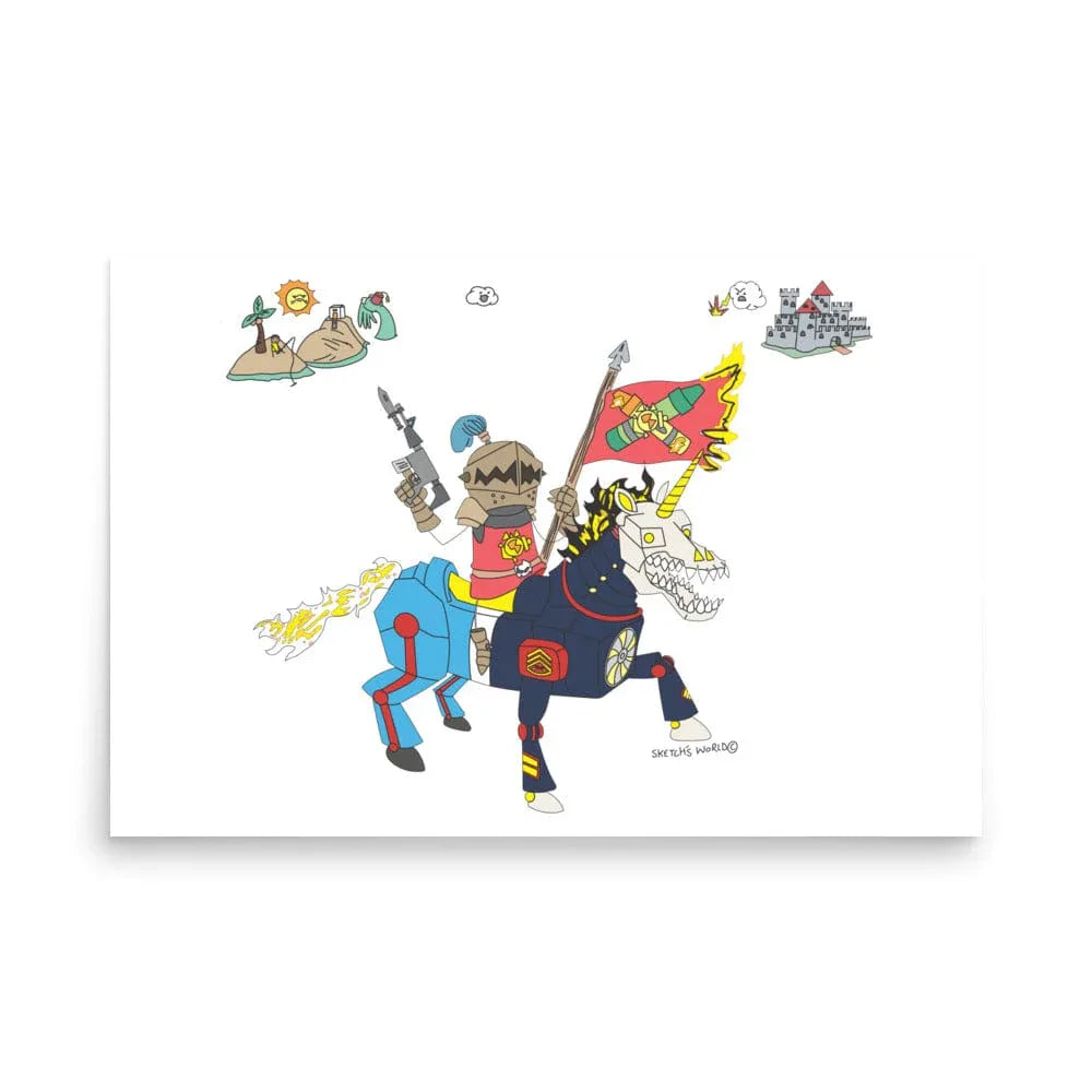 Tactical Gear Junkie 24″×36″ Sketch's World © Officially Licensed - Mechapony Poster
